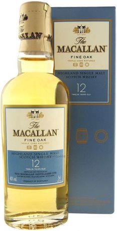 Виски "Macallan" Fine Oak 12 Years Old, with box, 50 мл