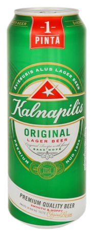 Упаковка пива Kalnapilis Original светлое фильтрованное 5% 0.568 л x 24 шт - Фото 1