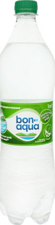 Упаковка минеральной среднегазированной воды BonAqua 1 л х 12 бутылок - Фото 2