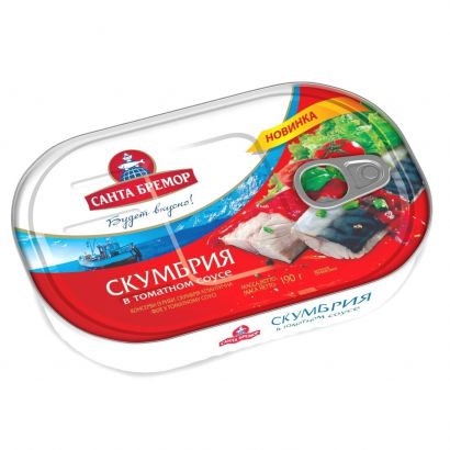Филе скумбрии Санта Бремор в томате 190 г