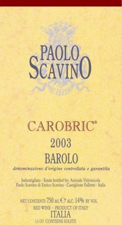 Вино Paolo Scavino, "Carobric", Barolo DOCG, 2003 - Фото 2