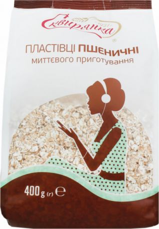 Хлопья пшеничные не требуют варки Сквирянка 400 г - Фото 2