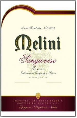 Вино Melini, Sangiovese, Toscana IGT, 2010 - Фото 2