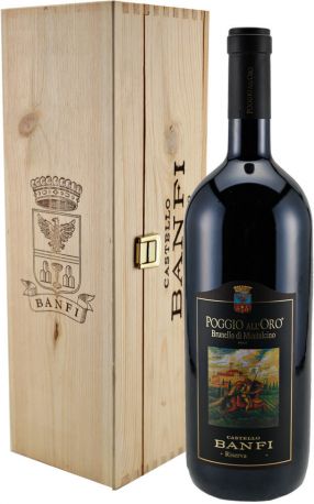 Вино Banfi, "Poggio all'Oro", Brunello di Montalcino Riserva DOCG, 2006, wooden box, 1.5 л - Фото 1