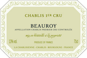 Вино La Chablisienne, Chablis Premier Cru AOC "Beauroy", 2009 - Фото 2