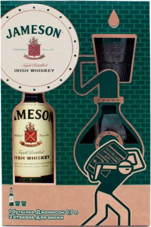 Виски "Jameson", with 2-glass box, 0.7 л - Фото 1