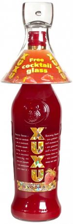Ликер "XUXU" Strawberry & Vodka, with glass, 0.7 л - Фото 1