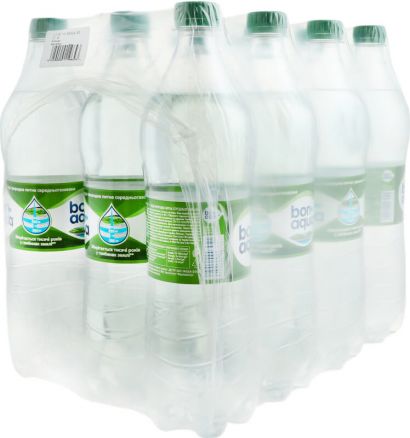 Упаковка минеральной среднегазированной воды BonAqua 1 л х 12 бутылок - Фото 3