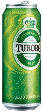 Пиво "Tuborg" Green, in can, 0.45 л - Фото 2