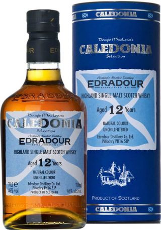 Виски Edradour, "Caledonia" 12 years old, In Tube, 0.7 л