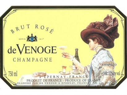 Шампанское Champagne de Venoge, "Brut Rose", Champagne AOC, metal box - Фото 2