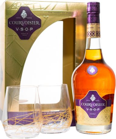 Коньяк Courvoisier VSOP, gift box with 2 glasses, 0.7 л - Фото 1