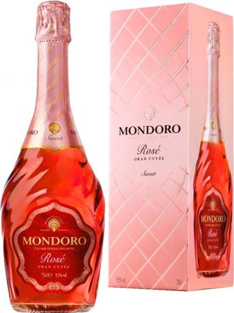 Игристое вино Mondoro, "Gran Cuvee" Rose, gift box - Фото 1