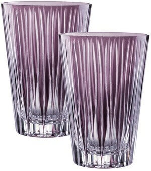 Бокалы без ножки/стаканы Nachtmann, "Sixties Lines", Longdrink Violet, Set of 2 pcs, 0.45 л - Фото 1