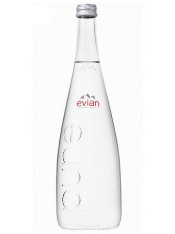 Упаковка минеральной негазированной воды Evian 0.75 л х 12 бутылок