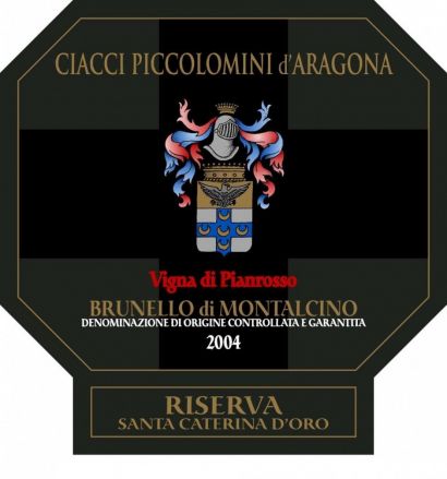 Вино Ciacci Piccolomini d'Aragona, Vigna di Pianrosso "Santa Caterina d'Oro", Brunello di Montalcino DOCG Riserva, 2004 - Фото 2