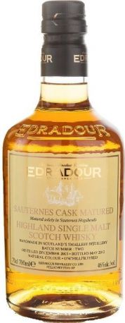 Виски Edradour, Sauternes Cask Matured, 2003, in tube, 0.7 л - Фото 2