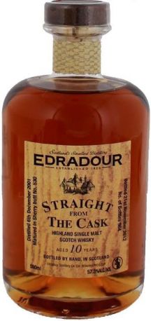 Виски Edradour, Sherry Cask Finish, 10 years, 2001, gift box, 0.5 л - Фото 2