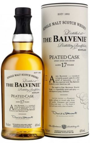 Виски "Balvenie" Peated Cask, 17 Years Old, gift tube, 0.7 л - Фото 1