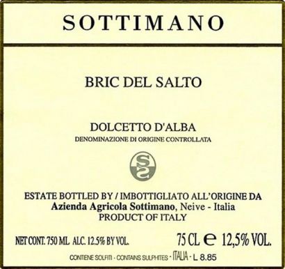 Вино Sottimano, "Bric del Salto", Dolcetto d'Alba DOCG, 2008 - Фото 2