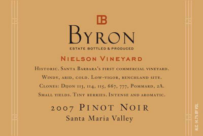 Вино Byron, "Nielson Vineyard" Pinot Noir, 2007 - Фото 2