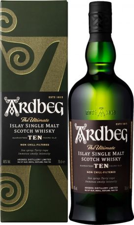 Виски "Ardbeg" 10 YO, in gift box, 0.7 л - Фото 1