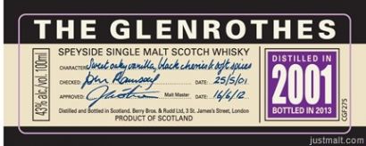 Виски Glenrothes Single Speyside Malt, 2001, 0.7 л - Фото 2