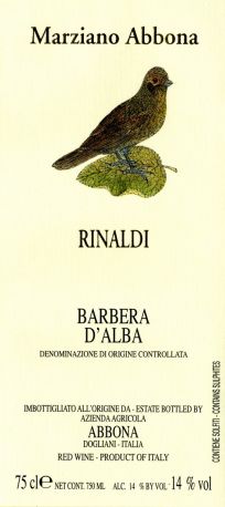 Вино Abbona, "Rinaldi", Barbera d'Alba DOC, 2009 - Фото 2