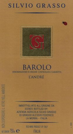 Вино Silvio Grasso, "L'Andre", Barolo DOCG, 2004 - Фото 2