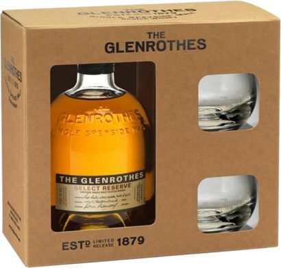 Виски Glenrothes, Single Speyside Malt Select Reserve, with 2 glasses, 0.7 л - Фото 1