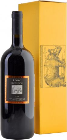 Вино La Spinetta, Sangiovese "Il Nero Di Casanova", Toscana IGT, 2009, gift box, 1.5 л
