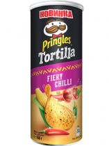 Чипсы кукурузные Pringles Fiery Chilli Tortilla со вкусом острого перца чили 160 г Чипсы кукурузные Pringles Fiery Chilli Tortilla со вкусом острого перца чили 160 г