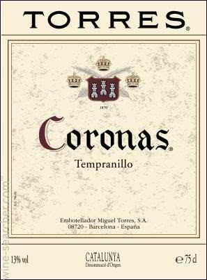 Вино Torres, "Coronas", Catalunya DO, 2011 - Фото 2