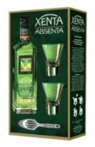 Абсент Xenta, gift box with 2 glasses & spoon, 0.7 л Абсент Xenta, gift box with 2 glasses & spoon, 0.7 л