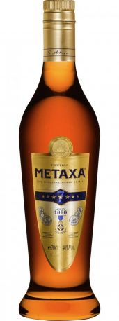 Бренди Metaxa 7*, gift box with 2 glasses, 0.7 л - Фото 2
