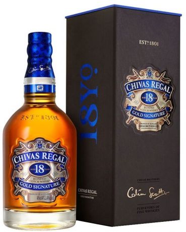 Виски "Chivas Regal" 18 years old, with box, 1 л - Фото 1