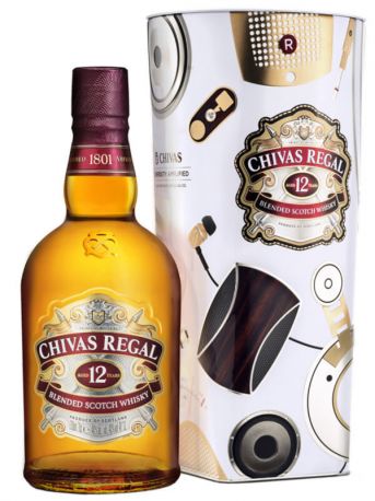 Виски "Chivas Regal" 12 years old, metal box, 0.7 л