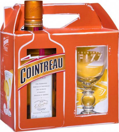 Ликер "Cointreau", gift box with cocktail glass, 0.7 л - Фото 1