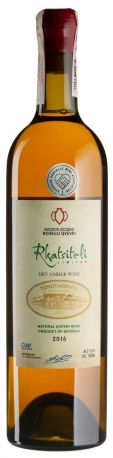 Вино Rkatsiteli Rcheuli Qvevri 2016 - 0,75 л