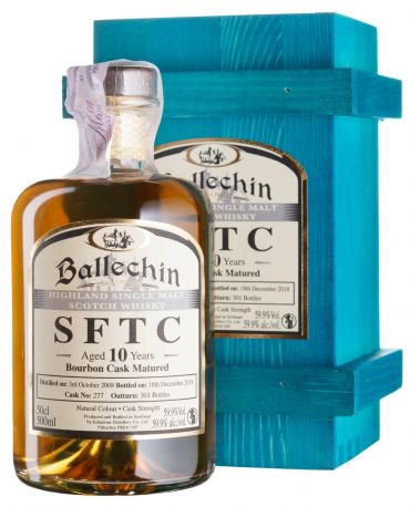 Виски Ballechin Straight from the Cask Bourbon, gift box 2008 - 0,5 л