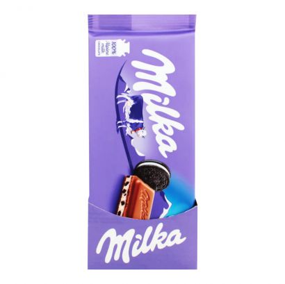 Шоколад Milka с кусочками печенья Oreo 100 г - Фото 1