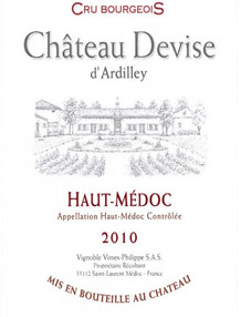 Вино Sichel, Chateau Devise d'Ardilley, Haut-Medoc AOC, 2010 - Фото 2