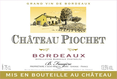 Вино Sichel, Chateau Piochet, Bordeaux AOC,  2011 - Фото 2