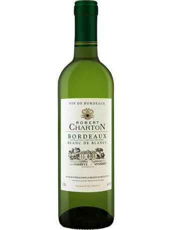 Вино Robert Charton Bordeaux Blanc de Blancs белое сухое 0.75 л 12%
