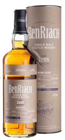 Виски Benriach 13yo Rum Barrel #3435 CB Batch 16, tube 2005 - 0,7 л