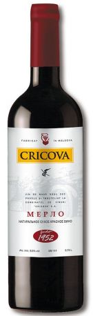 Вино Cricova Премьера Мерло красное сухое 0.75 л 9.5%
