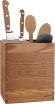 Подставка для ножей и кухонный органайзер из термо ясеня 13х18х21,5см, Legnoart Подставка для ножей и кухонный органайзер из термо ясеня 13х18х21,5см, Legnoart