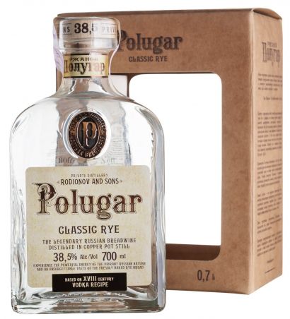 Водка Polugar Classic Rye , gift box 0,7 л