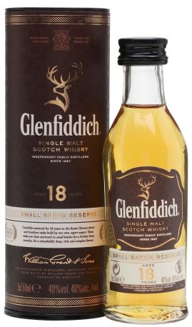 Виски "Glenfiddich" 18 Years Old, in tube, 50 мл