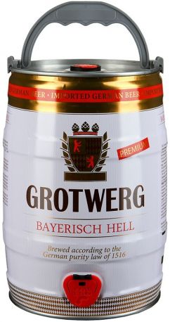 Пиво "Grotwerg" Bayerisch Hell, mini keg, 5 л